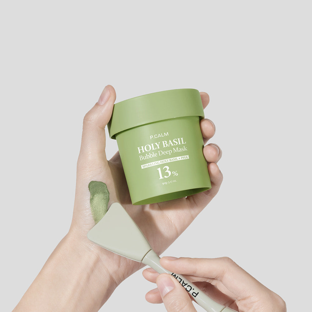 P.CALM Holy Basil Bubble Deep Mask 90g | DODO SKIN – DODOSKIN