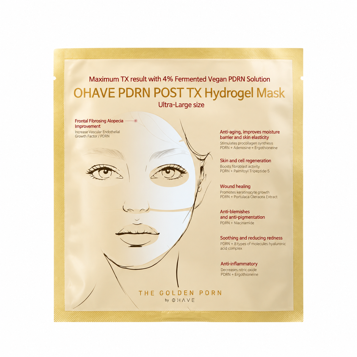 [$11 DEAL] OHAVE PDRN POST TX Hydrogel Mask 1 Box (5 Sheets)