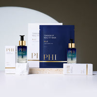 PHI BEAUTY Triple Reboot Skin Booster Serum (30ml) + Tension-Up Real Fit Mask 1 Box (4 ea)