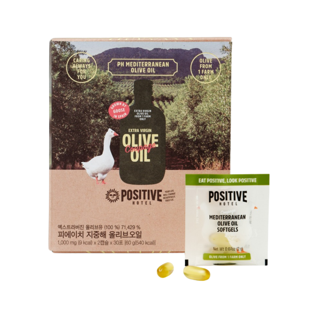 POSITIVE HOTEL Acidity 0.1 Premium Olive Oil Capsules - Mediterranean Olive Oil Coupage (1 Box / 30 Sachets)