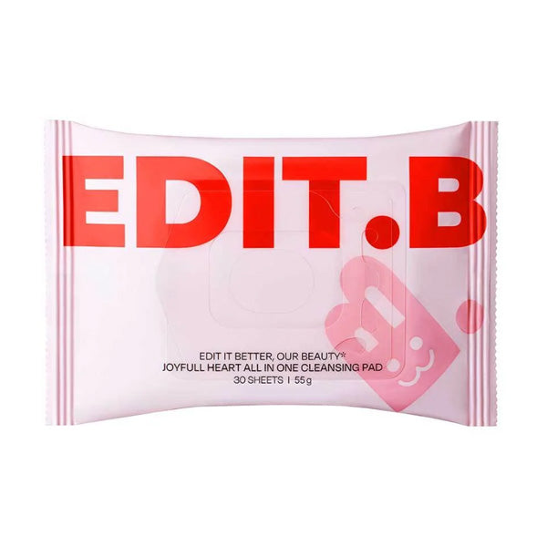 EDIT.B Joyful Heart All-in-One Cleansing Pads 55g 30 Sheets