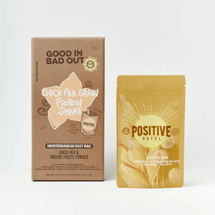 Shake de proteína de grano Mediterranean Bag Positive Hotel - Sartas de 45g × 9 (1 caja)