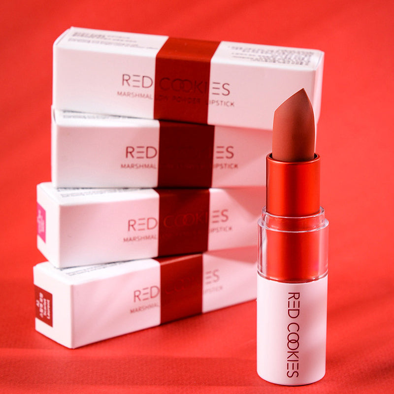 Red Cookies Marshmallow Powder Lipstick 3.5G 6 Colors