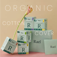 Rael Organic Cotton Cover Sanitary Pads 6-Pack Set (Medium)