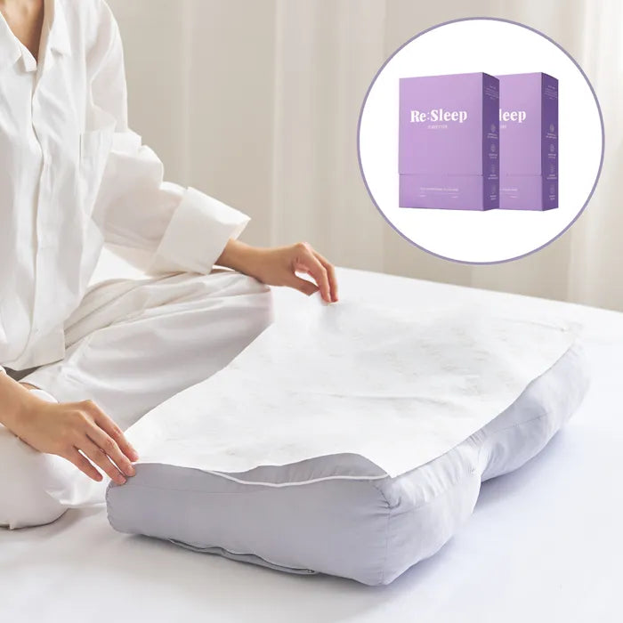 Re:Sleep [1+1] Skin-Protection MOF Antibacterial Replacement Pillow Covers (Total 8 Sheets)