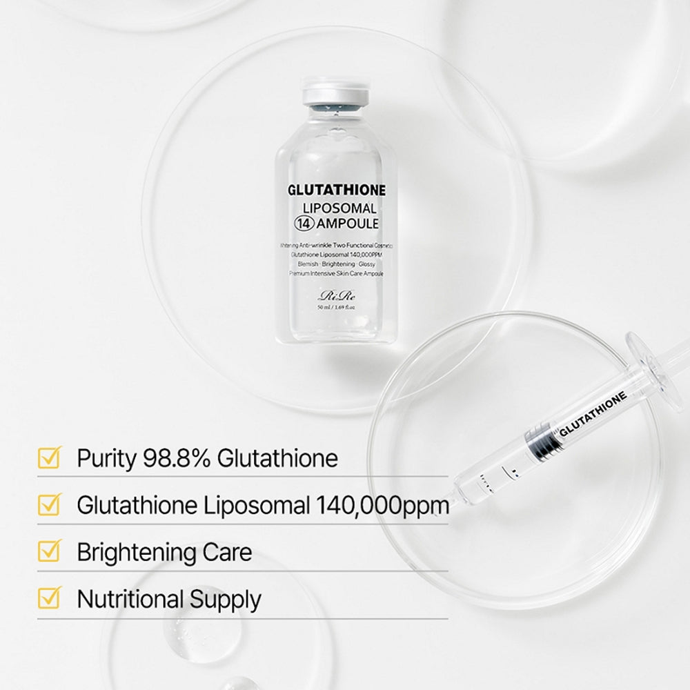 RiRe Glutathione Liposomal 14 Ampoule 50ml