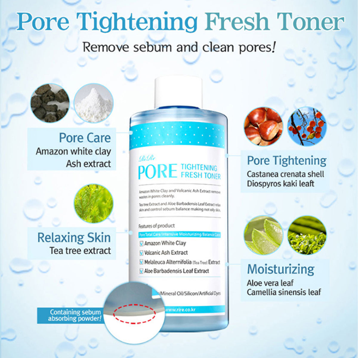 Rire poro apriete tóner fresco 300 ml