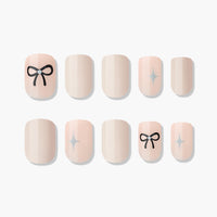 MUZMAK Nail Tips 36pcs #Ribbontie(Regular Square)