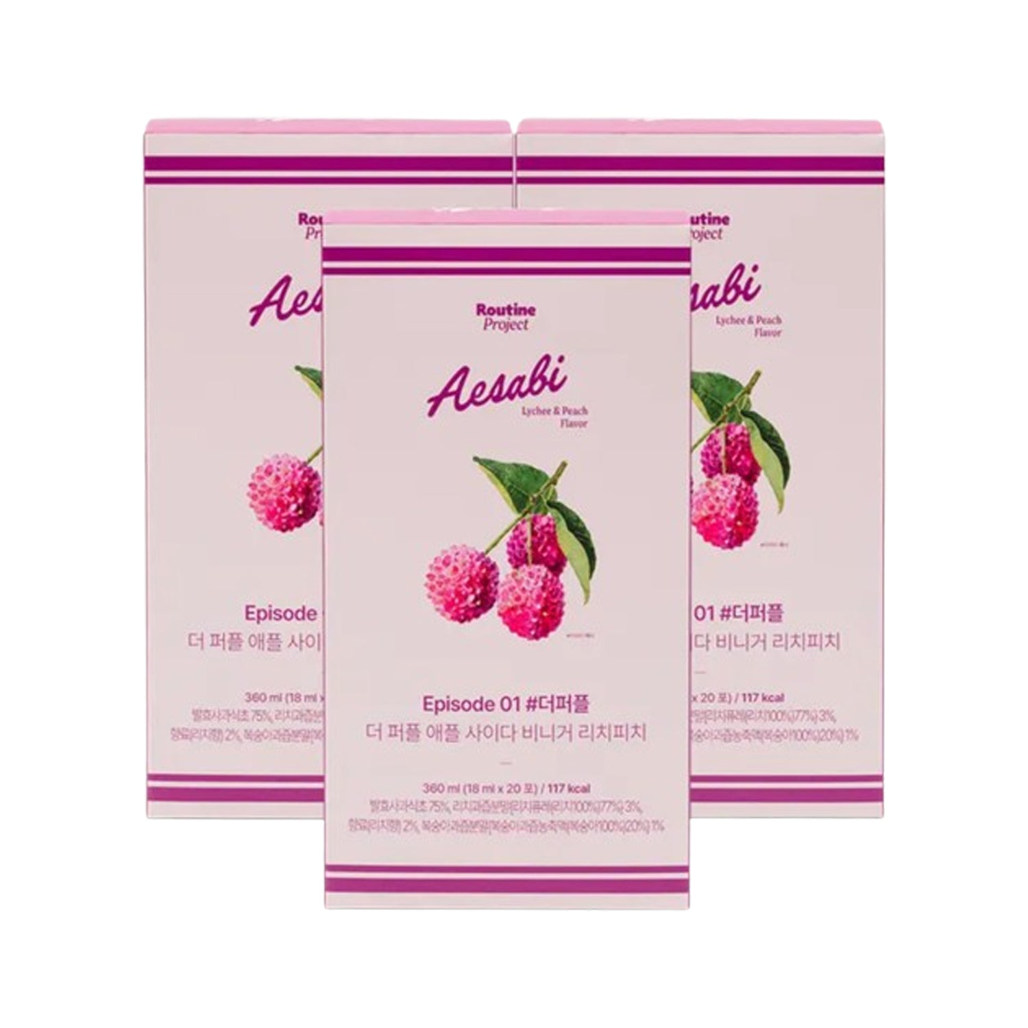 Routine Project The Purple Apple Cider Vinegar (Lychee & Peach) 3 BOX