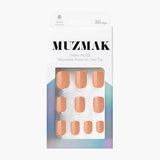 MUZMAK Nail Tips 36pcs #Royal MilkTea(Short Square)