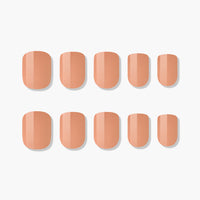 MUZMAK Nail Tips 36pcs #Royal MilkTea(Short Square)