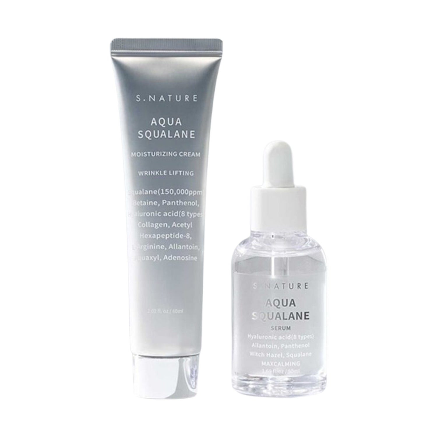 S.NATURE Aqua Squalane Best Set (Moisture Cream 60ml + Serum 50ml)