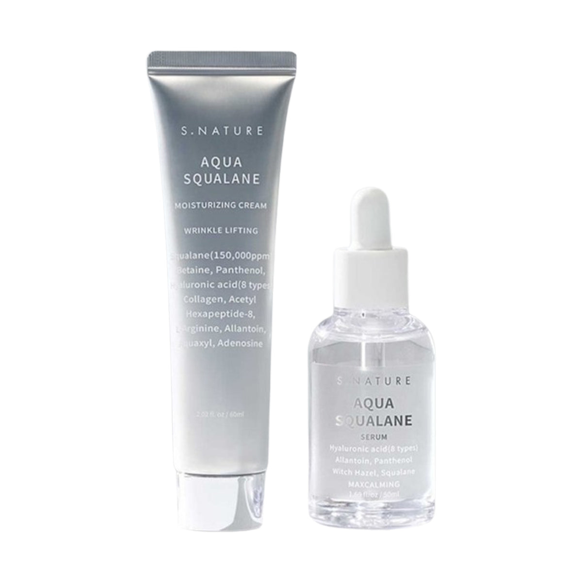 S.NATURE Aqua Squalane Best Set (Moisture Cream 60ml + Serum 50ml)