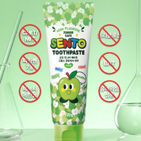 SENTO Junior Safe High-Fluoride Bad Breath Care Kids Toothpaste (Apple Flavor) - 4 Pack (120g x 4)