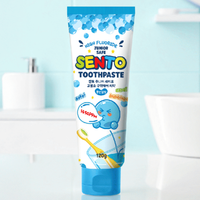 SENTO Junior Safe High-Fluoride Bad Breath Care Kids Toothpaste (Bubble Gum Flavor) - 4 Pack (120g x 4)