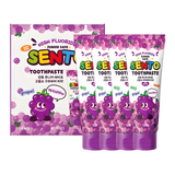 SENTO Junior Safe High-Fluoride Bad Breath Care Kids Toothpaste (Grape Flavor) - 4 Pack (120g x 4)