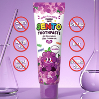 SENTO Junior Safe High-Fluoride Bad Breath Care Kids Toothpaste (Grape Flavor) - 4 Pack (120g x 4)