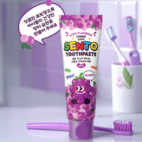 SENTO Junior Safe High-Fluoride Bad Breath Care Kids Toothpaste (Grape Flavor) - 4 Pack (120g x 4)
