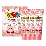 SENTO Junior Safe High-Fluoride Bad Breath Care Kids Toothpaste (Peach Flavor) - 4 Pack (120g x 4)
