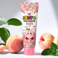 SENTO Junior Safe High-Fluoride Bad Breath Care Kids Toothpaste (Peach Flavor) - 4 Pack (120g x 4)