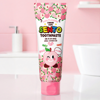 SENTO Junior Safe High-Fluoride Bad Breath Care Kids Toothpaste (Peach Flavor) - 4 Pack (120g x 4)