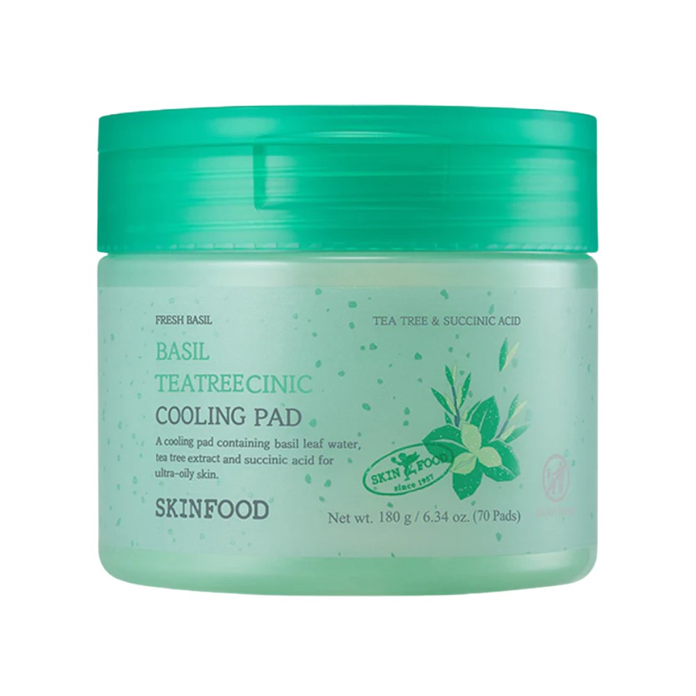 SKINFOOD Basil Tea Tree C-Nic Cooling Pad 180g (70 Sheets)