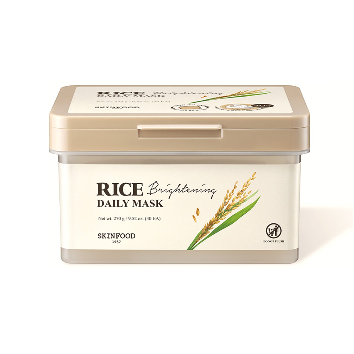 SKINFOOD Rice Brightening Daily Mask 30 sheets | DODO SKIN β DODOSKIN