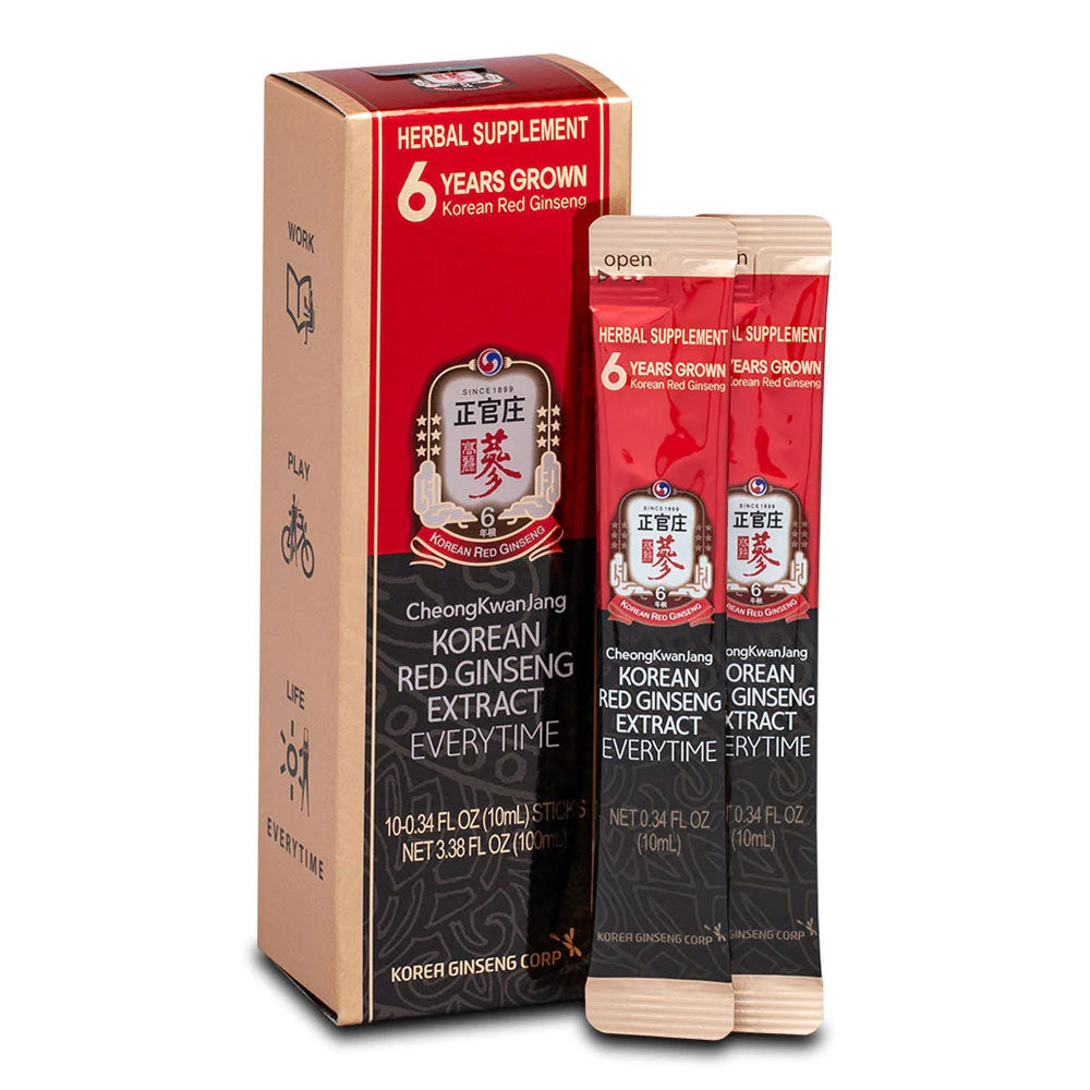 Jung Kwan Jang Everytime 3g Extract Stick Korean Red Ginseng (10ml x 30 stick pouches) - DODOSKIN
