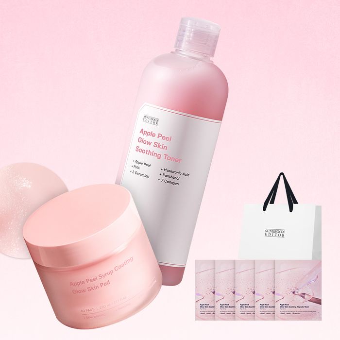 SUNGBOON EDITOR [GIFT SET] Apple Peel Toner + Pads + 5 Sheet Masks