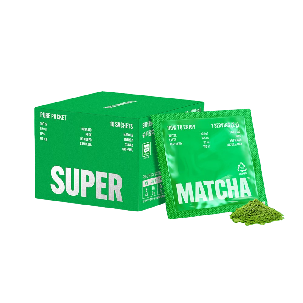 SUPER MATCHA Pure Ceremony Organic Matcha Powder Pocket (2g x 10 ...