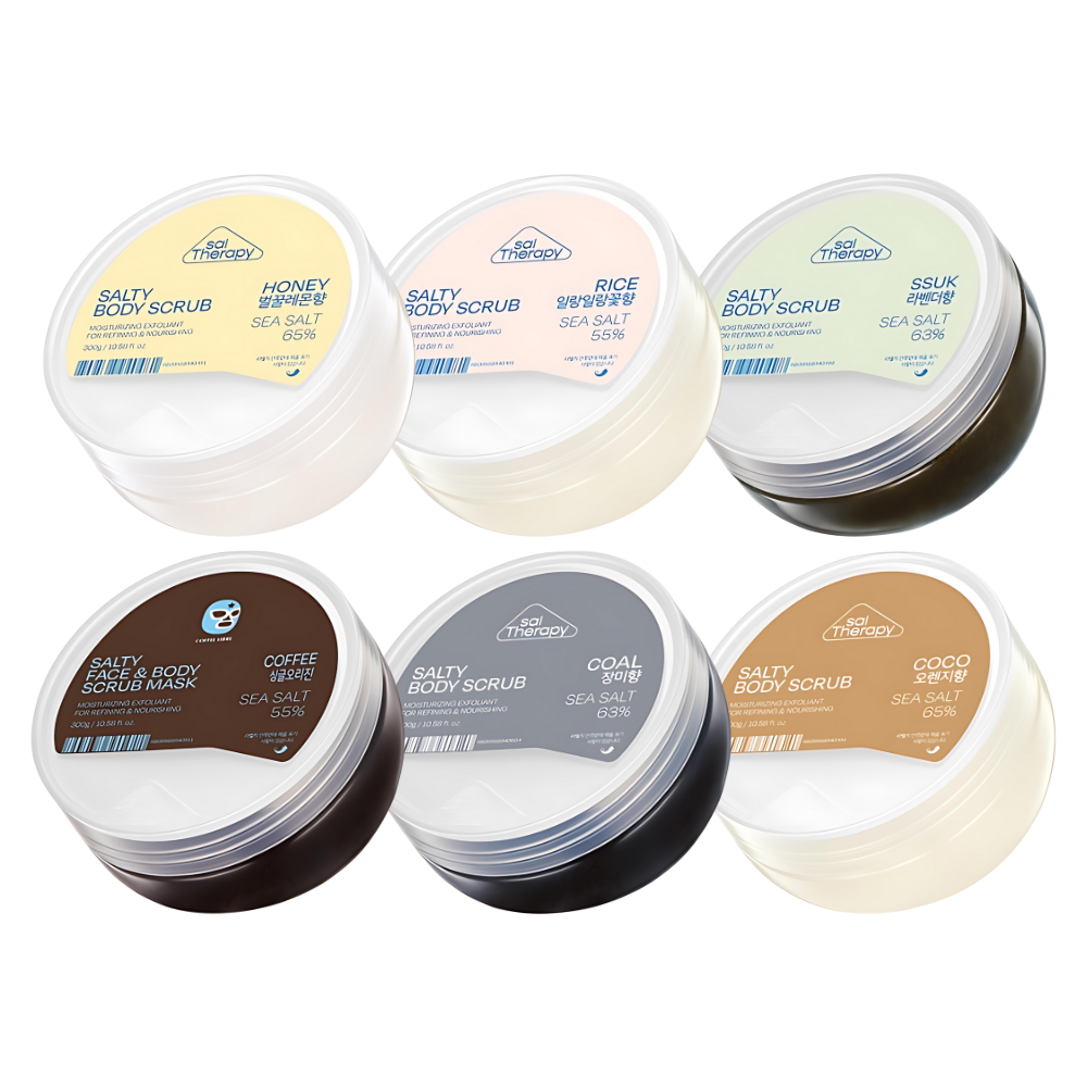 SalTherapy Salty Body Scrub 300g - Exfoliating scrub with sea salt for smooth, radiant skin.