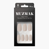MUZMAK Nail Tips 36pcs #Sand Beige(Coffin)