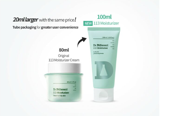 (Matthew) Dr.Different 113 Moisturizer for Oily Skin 100ml - DODOSKIN