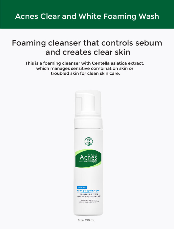ACNES Clear and White Foaming Wash 150ml - DODOSKIN