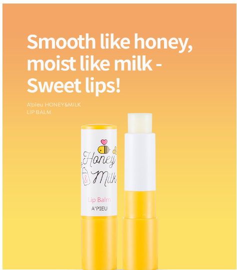 A'PIEU Honey & Milk Lip Balm 3.3g - DODOSKIN