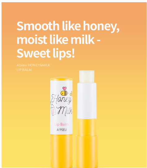 [Expiration imminen] A'PIEU Honey & Milk Lip Balm 3.3g