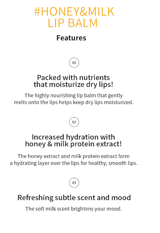 [Expiration imminen] A'PIEU Honey & Milk Lip Balm 3.3g