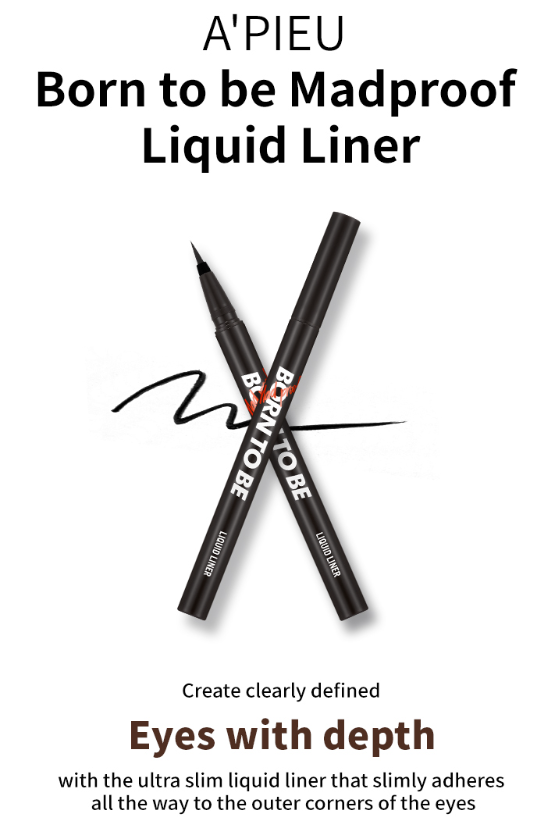 A'PIEU Born To Be Madproof Liquid Liner 0.6g - 3 colors - DODOSKIN