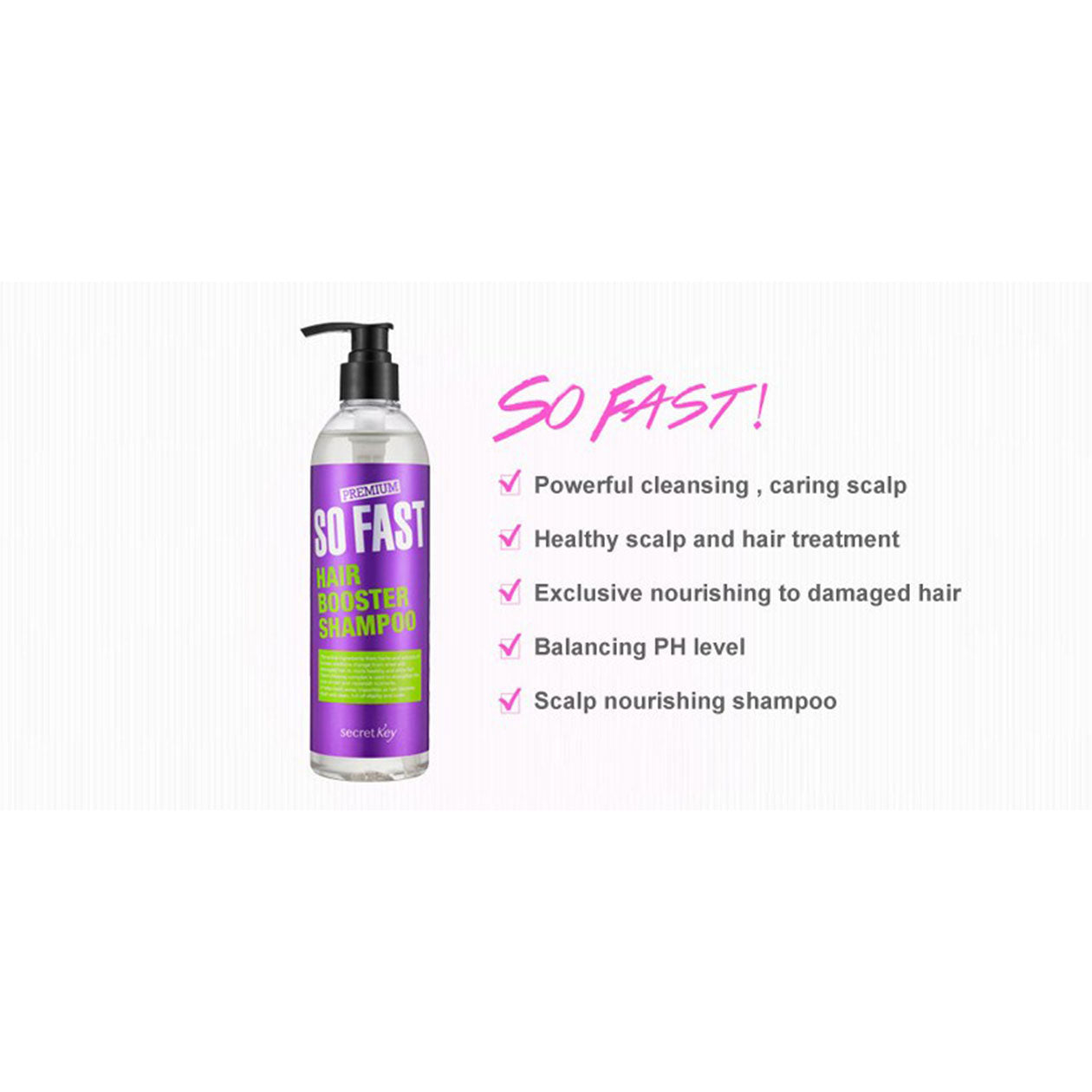 (Mhark) Secret Key Premium So Fast Hair Booster Shampoo 360ml - DODOSKIN