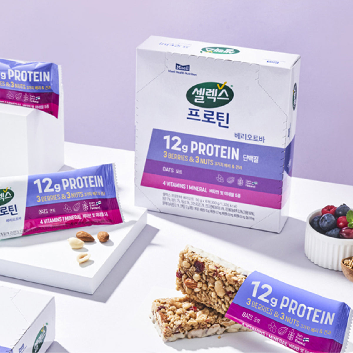 Selex Protein Berry Oat Bar 2 Boxes (12 Pieces)