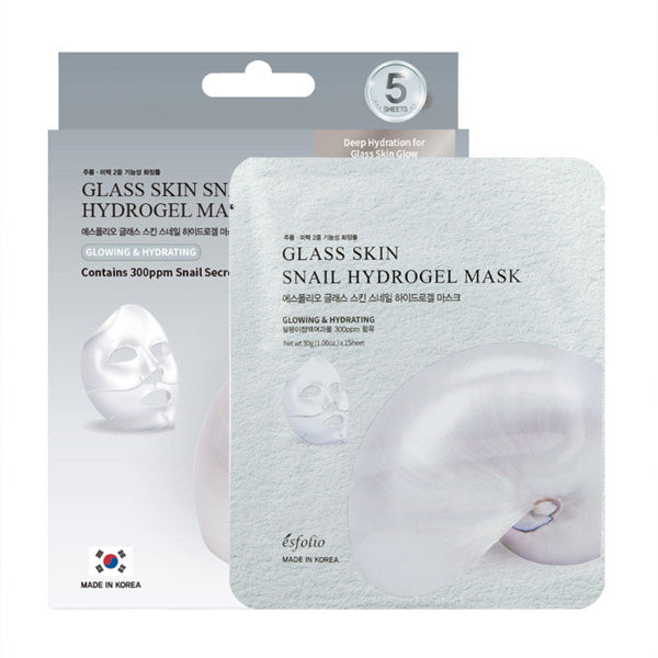 esfolio Glass Skin Snail Hydrogel Mask 30g*5ea