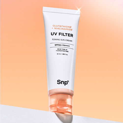 SNP Glutatión Niacinamida Filtro UV Toning Sun Cream 50ml