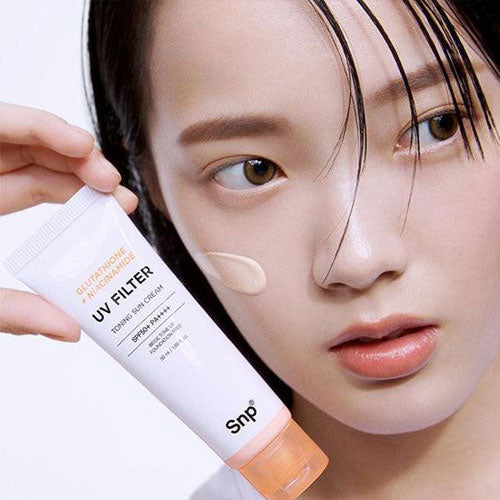 SNP Glutatión Niacinamida Filtro UV Toning Sun Cream 50ml