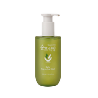 300ml Sooncho Top to Toe Wash in a clear plastic bottle with a green label.