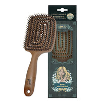 The yao Wood-like Square Boar Hair Brush is not just functional but also stylish, adding a touch of elegance to your hair care routine. 