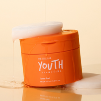 La juventud de Cell Lab promocionando la almohadilla de tóner 165 ml x 80ea.