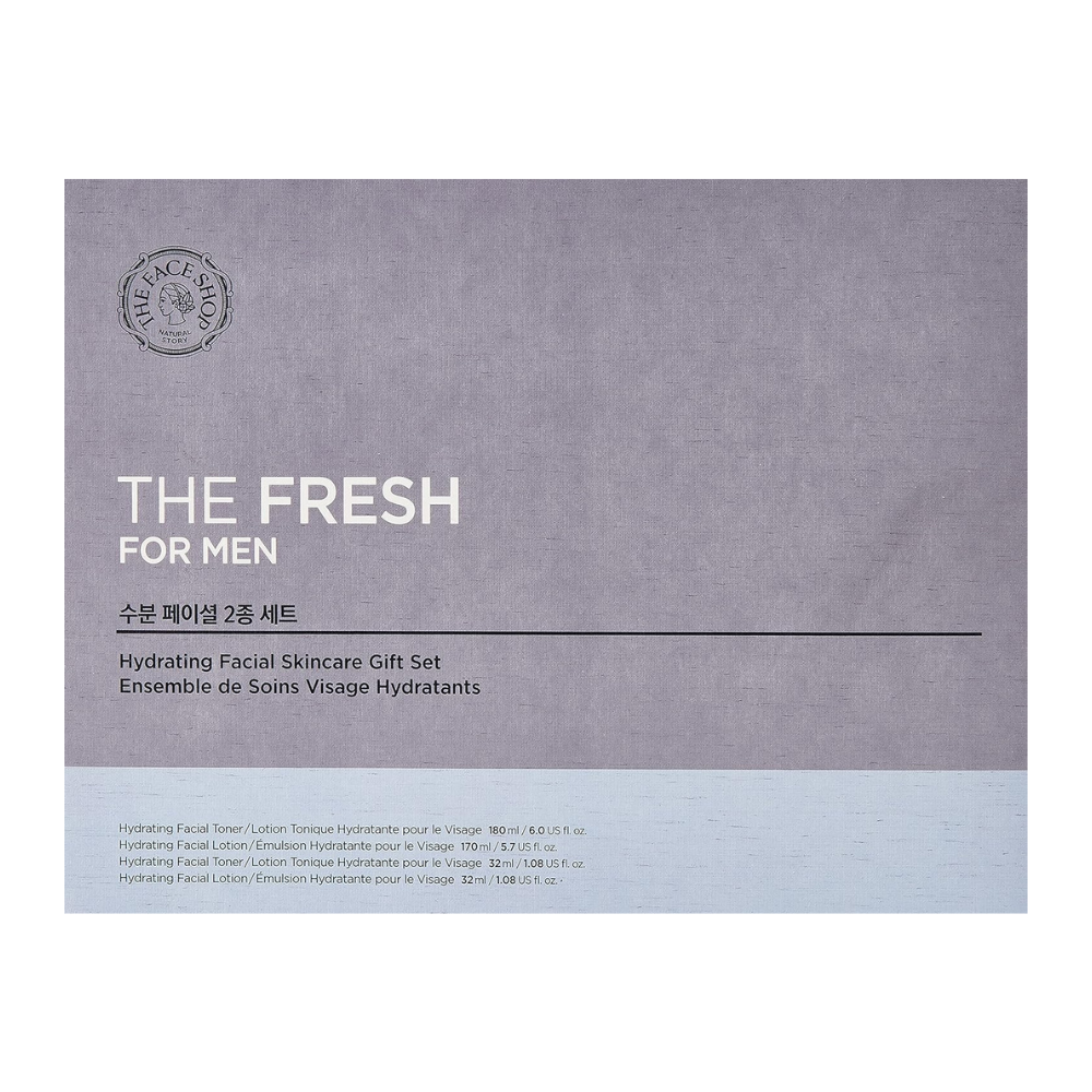 THE FACE SHOP El juego de cuidado de la piel facial hidratante Fresh For Hidrating (tóner 180 ml+emulsión 170 ml+tóner 32 ml+emulsión 32 ml)