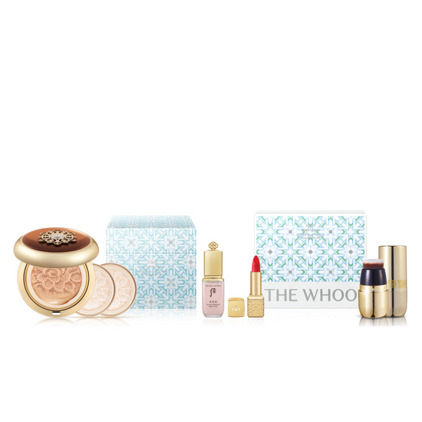 [2025Holiday] THE WHOO Cheongidan Hwahyun Essence Cushion Special Set Shade 21 holiday Edition