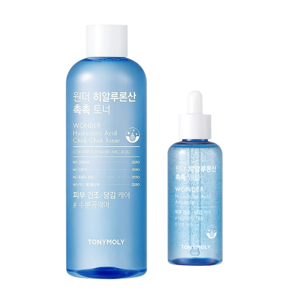TONYMOLY Wonder Hyaluronic Moist Toner + Ampoule (500ml + 100ml)