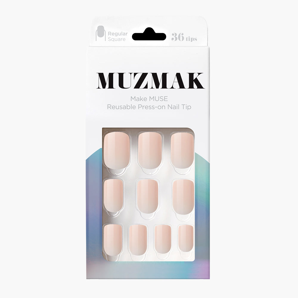 MUZMAK Nail Tips 36pcs #Toe Shoes(Regular Square)